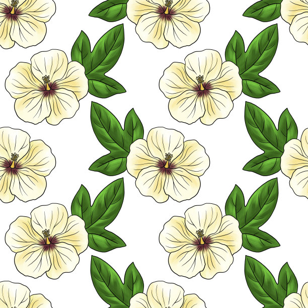 无缝棉花图案图片下载