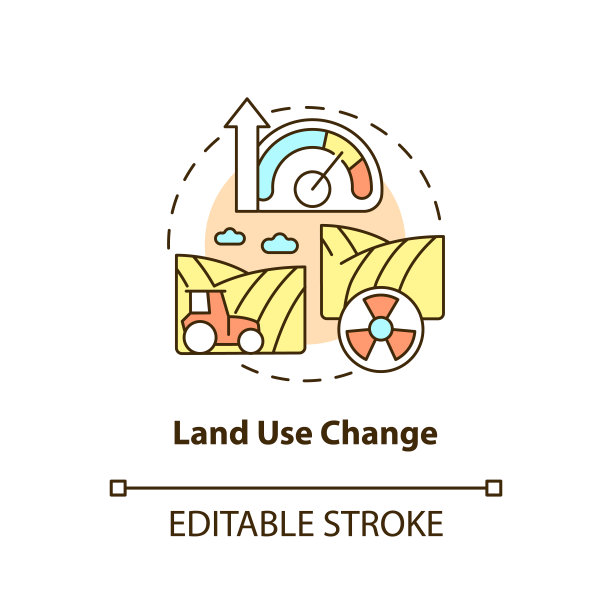 土地利用变化概念图标图片下载