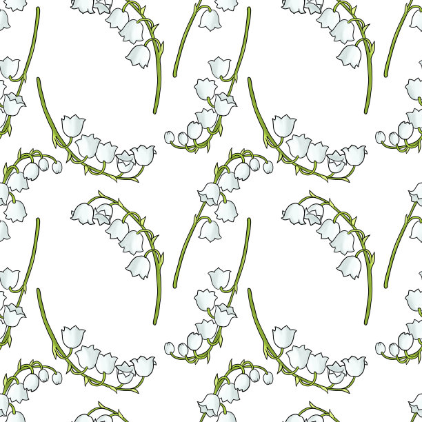 无缝图案和铃兰花图片下载