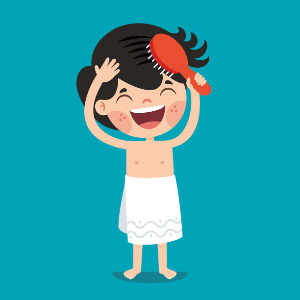 头发护理画与卡通儿童图片下载