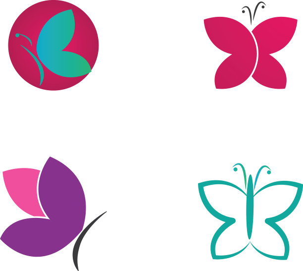 美丽的蝴蝶标志图片下载