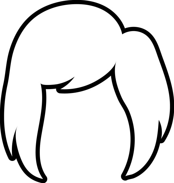 头发图标设计模板孤立图片下载