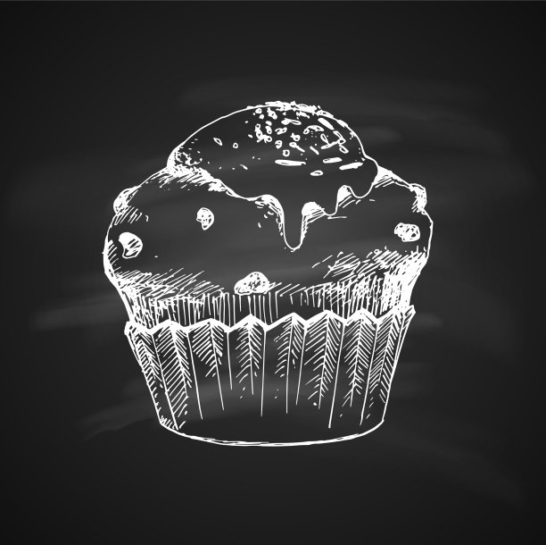 素描的食物图片下载