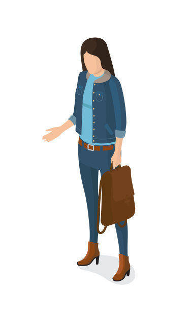 女式牛仔裤套装配夹克和裤子图片下载