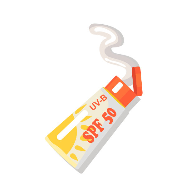 防晒霜隔离的夏天放松海滩图片下载