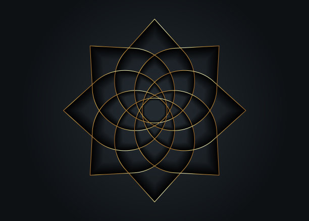 金莲花曼陀罗种子象征生命图片下载