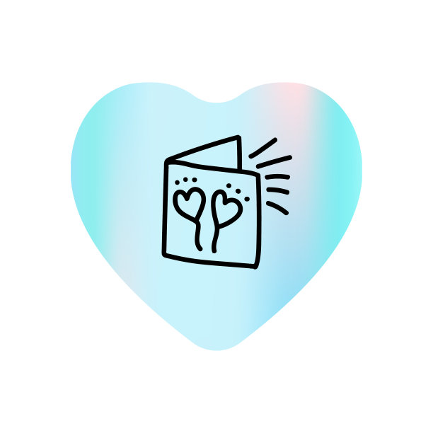 情人节涂鸦图标卡片情人节的形状图片下载