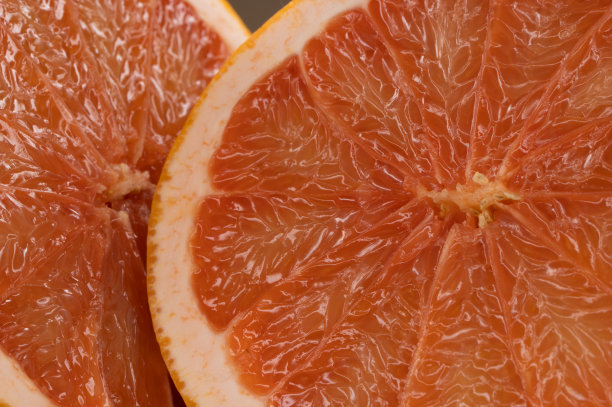 这是一张美丽的葡萄柚内部的微距照片图片下载