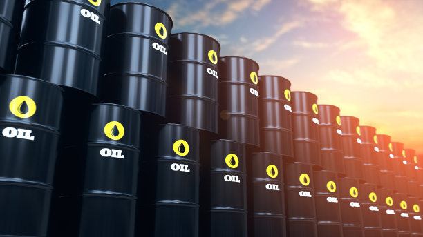 图上的油桶。油桶在图上。金融，油价，危机。图片下载