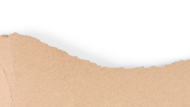 旧的黄牛皮纸撕裂边缘孤立与剪报路径图片下载