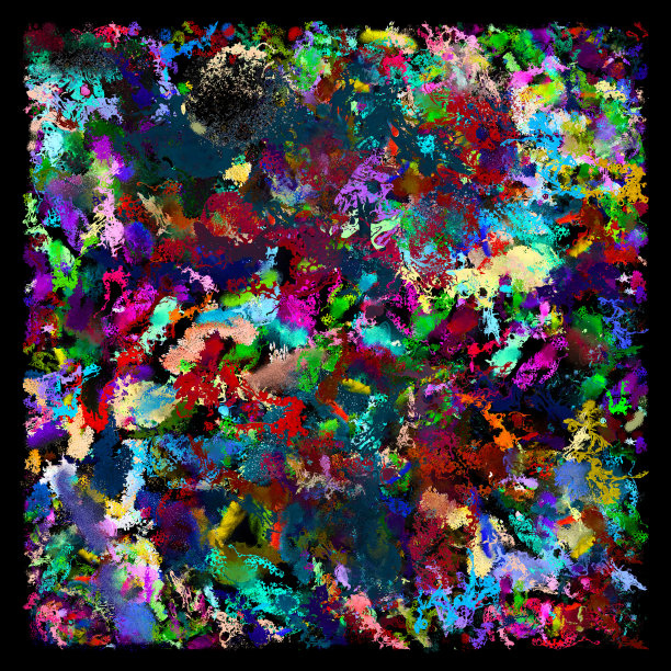 彩色艺术绘画背景，抽象数字艺术插图。图片下载