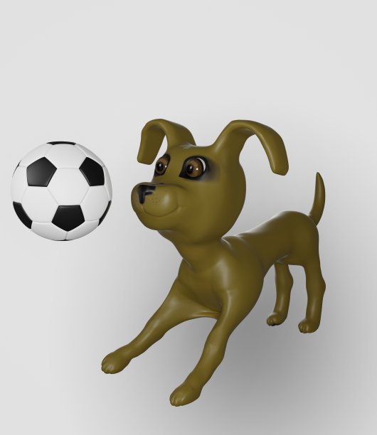 足球和狗图片下载