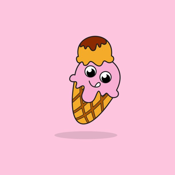 冰淇淋卡通可爱图片下载