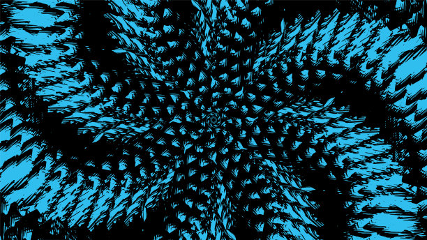 旋涡螺旋雕刻线艺术雕刻画旋转分形同心圆设计蓝黑插图图片下载