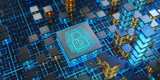 指纹锁。虚拟城市的概念图片下载