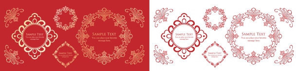 春季植物motif框架。复古的花。装饰设计。时髦的治疗图片下载