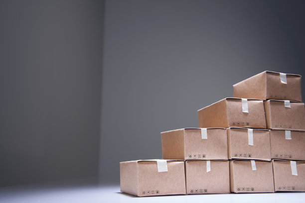 一堆纸板箱作为一个商业图表图片下载