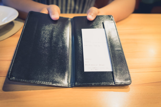 餐厅检查账单图片下载