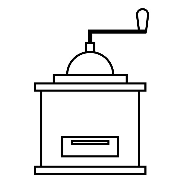 手动老式咖啡研磨机图标，老式咖啡研磨机机制图片下载
