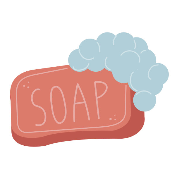 一块有泡沫和气泡的肥皂。图片下载