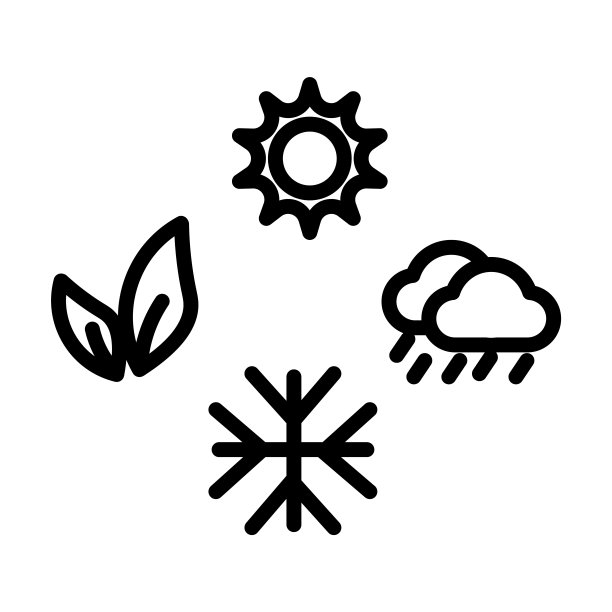 季节图标从自然收集。薄线性季节，夏季，冬季轮廓图标孤立在白色背景。线向量季节符号，网络和移动符号。图片下载