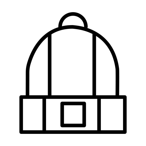 本季系列的豆豆图标。薄线性无檐便帽，帽子，时尚轮廓图标孤立在白色背景。线向量扁豆符号，网络和移动的符号。图片下载