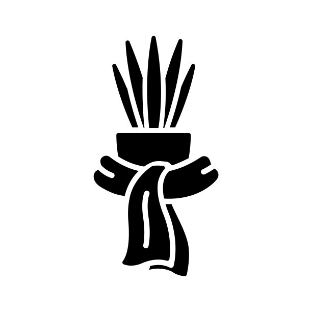 在冬天保持室内植物温暖的黑色字形图标图片下载