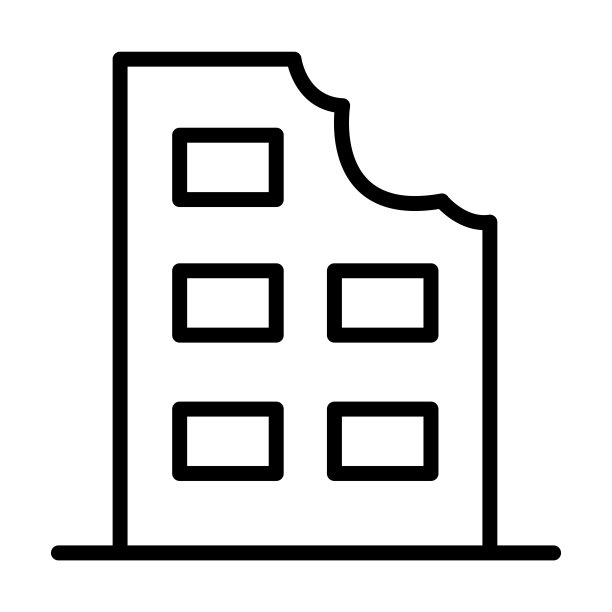 自然收藏的废墟图标。薄线性废墟，废墟，纪念碑轮廓图标孤立在白色背景上。线矢量废墟符号，网络和移动符号。图片下载