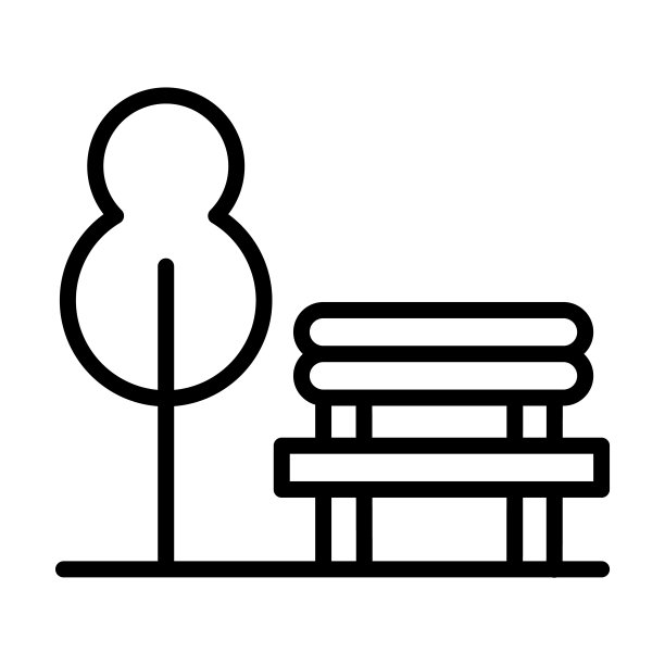 公园长凳图标从自然收集。薄线性公园长椅，公园，长椅轮廓图标孤立在白色背景。线矢量公园长椅标志，网络和移动标志。图片下载