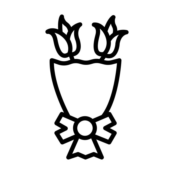 从自然收集的花束图标。薄线性花束，花束，花的轮廓图标孤立在白色背景。线向量花束符号，网络和移动的符号。图片下载