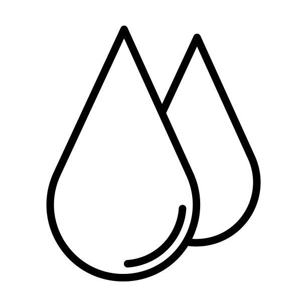 从天气收集水滴图标。细线性水滴，水，水滴轮廓图标孤立在白色背景上。线矢量水滴符号，网络和移动符号。图片下载