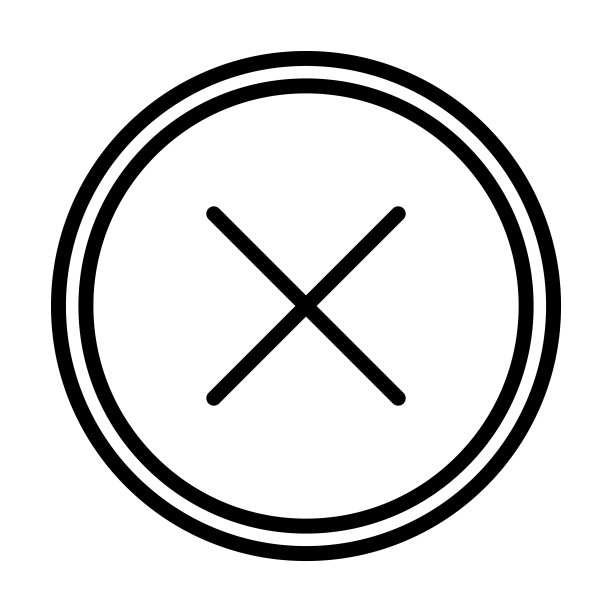 错误的图标从用户界面集合。细线错误，正确，按钮轮廓图标孤立在白色背景上。线矢量错误符号，网络和移动符号。图片下载