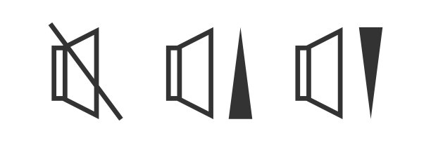 声音图标。Loudspaker象征。声音信号向量。图片下载