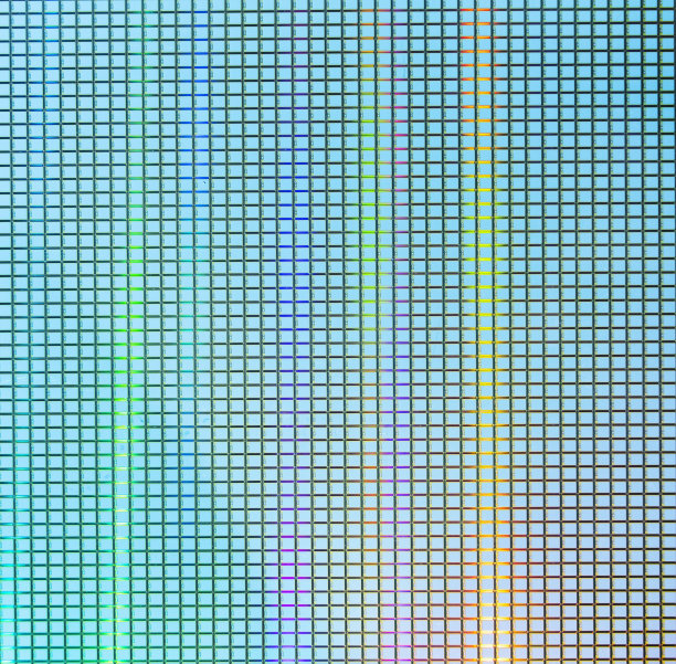 硅片反射不同的颜色。图片下载