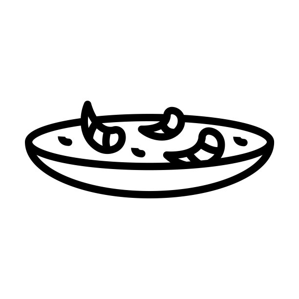 广东海鲜汤的图标从美食和餐厅集合。细线粤菜海鲜汤，海味，菜肴轮廓图标孤立在白色背景上。行向量粤菜海鲜汤。图片下载