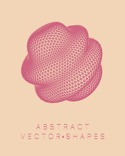 用于设计的几何形状。3 d技术风格。图片下载