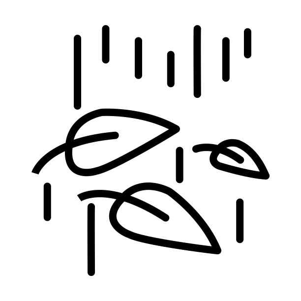 从自然收集的叶子和下降的图标。薄线性叶和下降，生态，叶轮廓图标孤立在白色背景。线向量叶和下降符号，网页和移动的符号。图片下载