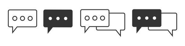 信息网络图标。气泡实时聊天矢量。网络聊天的象征。图片下载