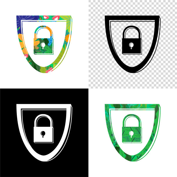 带锁的盾牌图片下载