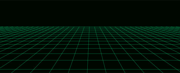 矢量绿色透视网格。数字网络。网络连接结构。矢量插图网站。图片下载