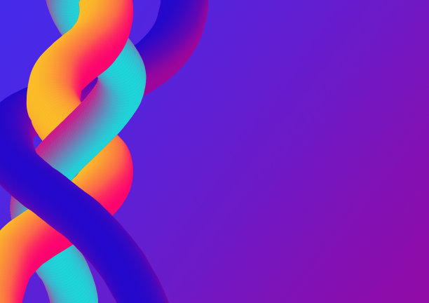 抽象梯度几何图形背景。现代丰富多彩的流体动态形状。图片下载