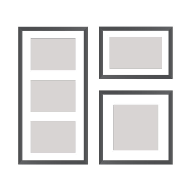 收藏黑色相框，时尚的黑色相框。图片下载