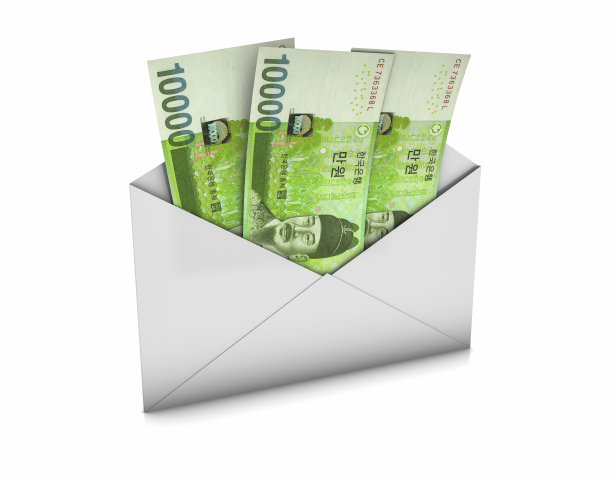 装着韩元的信封图片下载