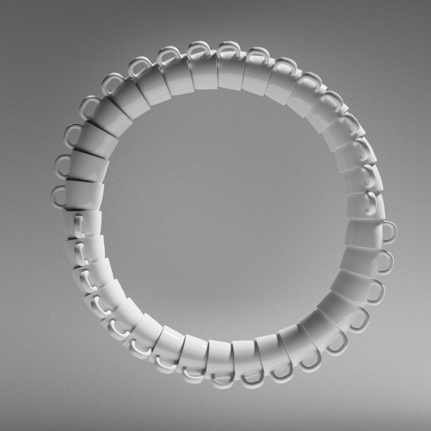 浓缩咖啡杯在拷贝空间周围形成一个边界图片下载