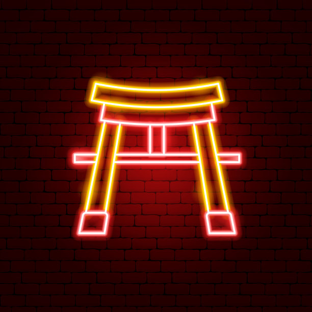 日本拱门霓虹灯图片下载