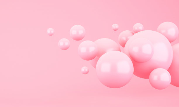 三维彩色球体球的背景，抽象的三维背景图片下载