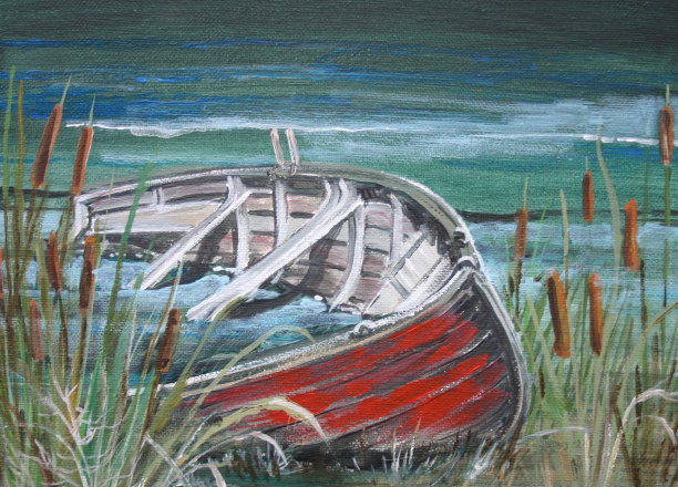 芦苇船图片下载