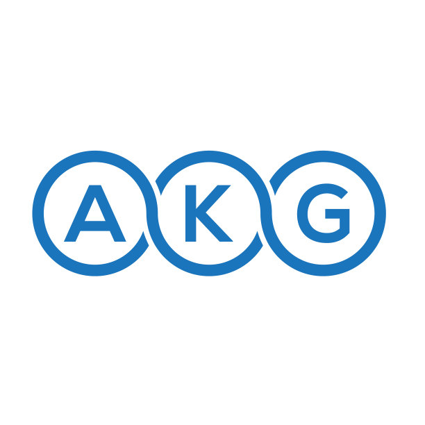 白色背景上的AKG字母Logo设计图片下载