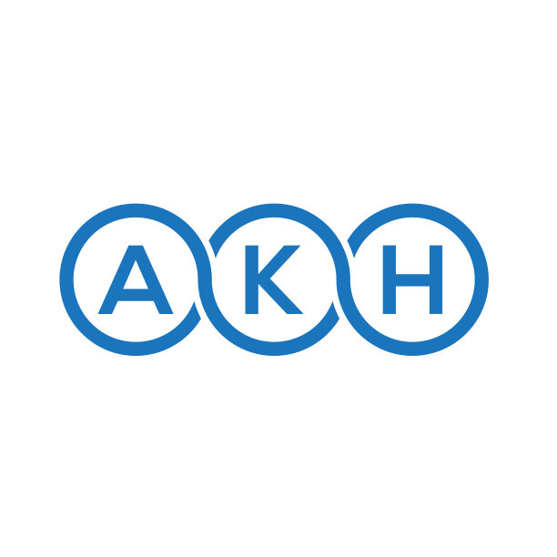白色背景上的AKH字母标志设计图片下载
