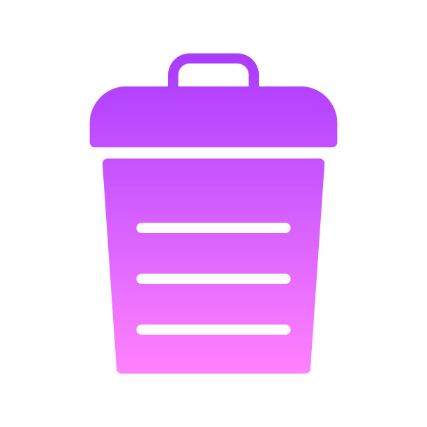 回收站字形梯度图片下载